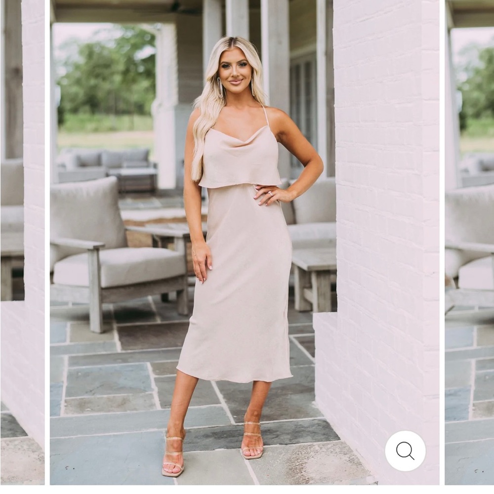 These Three Boutique Taupe Dress Small